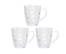 Canecas de Vidro Café Chá 3 Peças 190ml