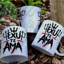 Canecas Exú Te Ama 325ml Ceramica - PRESENTE PERSONALIZADA