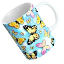 Canecas florais, borboletas e miscelânea