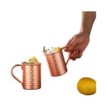 Canecas Moscow Mule De Cobre Sólido Puro De 450ml Para Coquetéis, Cerveja E Bebidas Canecas Moscow Mule De Cobre Sólido Puro De 450ml Para Coquetéis, Cerveja E Bebidas