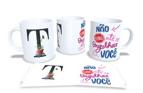 Canecas Personalizadas Alfabeto Black com Frases