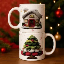 Canecas personalizadas de natal brinde mini panetone e caixinha Canecas personalizadas de natal brinde mini panetone e caixinha