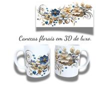 Canecas Porcelana Floral Luxo 3D Canecas Porcelana Floral Luxo 3D