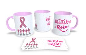 Canecas Rosa de Porcelana Personalizadas Outubro Rosa