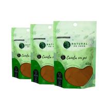 Canela em Pó Kit 3 Aroma Fresco e Sabor Autêntico Premium 75g