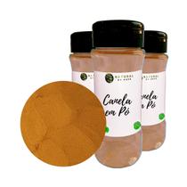 Canela em Pó Kit 3 Qualidade Superior e Sabor Intenso 75g