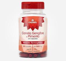 Canela/Gengibre/Pimenta 600 mg. 60 cáps - Chamel - Chamed