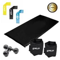 Caneleira 2 Kg- Par + Colchonete + Kit Mini Band + Peso 3Kg
