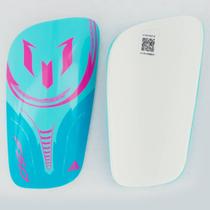 Caneleira Adidas Messi Club Azul e Rosa