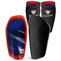 Caneleira de futebol Vizari Aptos Slip-in com manga de compressão Caneleira de futebol Vizari Aptos Slip-in com manga de compressão