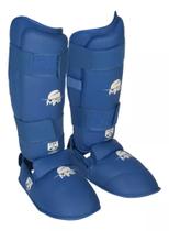 Caneleira De Karate Mks Competition Homologada Cbkb Azul Caneleira De Karate Mks Competition Homologada Cbkb Azul