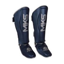 Caneleira de Muay Thai e Kickboxing MKS Energy V2 Metalic Blue