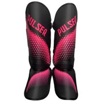 Caneleira De Muay Thai Kickboxing Hexa Preto e Rosa 20mm Pulser Fight Caneleira De Muay Thai Kickboxing Hexa Preto e Rosa 20mm Pulser Fight