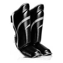 Caneleira de Muay Thai Pretorian New Impact Unis Edição Gym Séries - Preto/Cinza