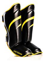 Caneleira Muay Thai MMA Impact Unis New Preto-Amarelo Pretorian