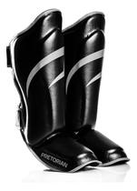 Caneleira Muay Thai MMA Impact Unis New Preto-Prata Pretorian