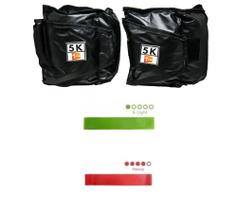 Caneleira/Tornozeleira de Peso 5Kgs Profissional + Mini Bands Faixas Elásticas Super Leve e Forte Caneleira/Tornozeleira de Peso 5Kgs Profissional + Mini Bands Faixas Elásticas Super Leve e Forte