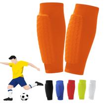Caneleiras de Futebol Leves para Crianças, Jovens e Adultos, Laranja, tamanho M Caneleiras de Futebol Leves para Crianças, Jovens e Adultos, Laranja, tamanho M
