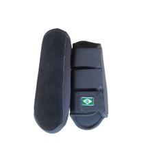 Caneleiras De Neoprene Preto Para Equinos