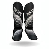 Caneleiras de Proteção Muay Thai MMA Preto Hexa Branco 20 mm Pulser Tamanho:MGênero:UnissexCor:Preto+Branco