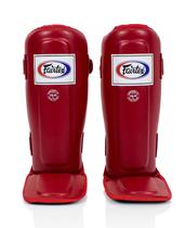 Caneleiras Fairtex SP3 Muay Thai - Vermelhas - Para Homens, Mulheres e Crianças