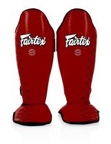 Caneleiras Fairtex SP5 Muay Thai - Vermelhas - Para Homens, Mulheres e Crianças
