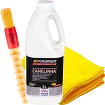 Canelinha Limpa Estofados Plásticos Finisher Pincel Pano