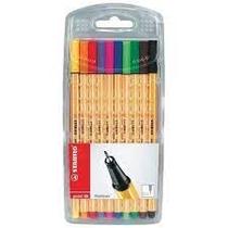 Caneta 0.4mm 10 Cores Stabilo Point 88