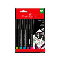 Caneta 1.0mm Faber-Castell - Supersoft 5 Cores