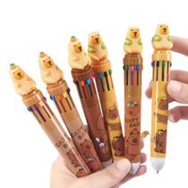 Caneta 10 Cores Capivara Capybara Kawaii - Sortida