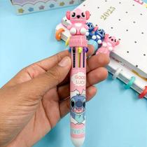 Caneta 10 Cores Stitch 0.7mm - Ideal para Anotações e Decorações