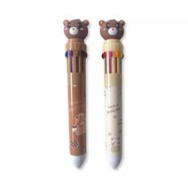 Caneta 10 Cores Ursinho - School Basics