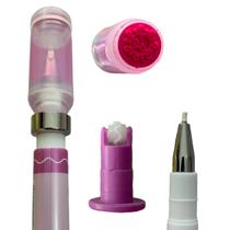 Caneta 3 Em 1 Ponta Fina Carimbo Seringa