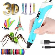 Caneta 3D Diy Desenho Pen Tela Lcd Compatível Pla Filamento