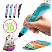 Caneta 3D Impressora Manual Infantil E Adulto Filamentos Diy