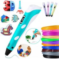 Caneta 3d Impressora Profissional 12v Com Filamentos e Fonte
