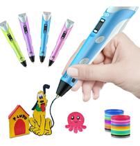 Caneta 3D Impressora + Refil Infantil Colorida Pen