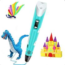 Caneta 3d Infantil Impressora Desenho Com Filamento Cabo Usb Caneta 3d Infantil Impressora Desenho Com Filamento Cabo Usb