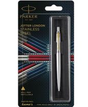 Caneta Aço Ball Pen Jotter Parker Steel GT Gold Blister