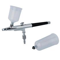 Caneta Aerógrafo Dupla Ação Profissional 0.35 mm Metálico 2 Cubas GT386 Lorben