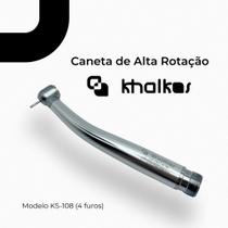 Caneta Alta Rotação Khalkos KS-108 4FATPB - Linha Basic