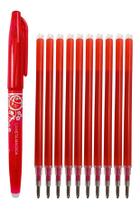 Caneta Apagavel Costura Alfaiate Patchwork 10 Refil Vermelha