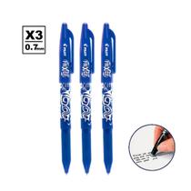 Caneta Apagável PILOT Frixion Ball 0,7mm Kit 3 Unidades