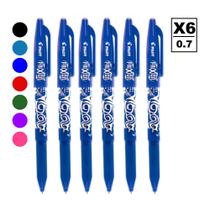 Caneta Apagável PILOT Frixion Ball 0,7mm Kit 6 Unidades