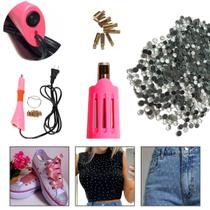 Caneta Aplicadora de Strass Termocolante + 1000 Strass Hotfix Cristal Caneta Aplicadora de Strass Termocolante + 1000 Strass Hotfix Cristal
