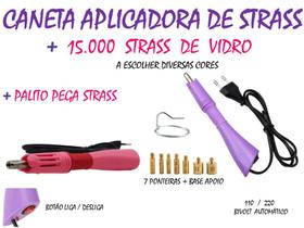 Caneta Aplicadora Hotfix + 15.000 Strass A Escolher + Palito pega strass Caneta Aplicadora Hotfix + 15.000 Strass A Escolher + Palito pega strass