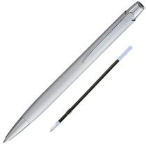 Caneta berna presente crown esferográfica prata carga extra