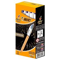 Caneta Bic 4 Cores Firework - Embalagem com 12 Unidades