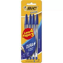 Caneta Bic Azul Esferográfica Clássica Cartela C/4 Canetas