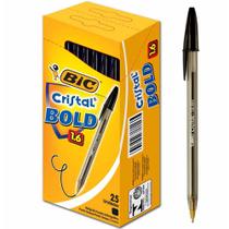 Caneta Bic Cristal Bold 1.6 Preto 4639 / 25 unidades / Bic
